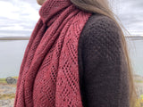 Qiviut Lace Scarf - Ruby