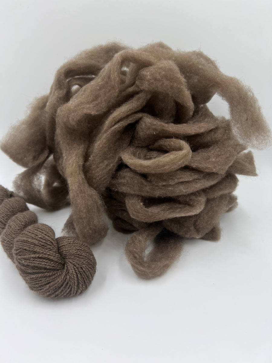 Qiviut Roving - 100% - 1 oz - natural colour – Nunavut Qiviut