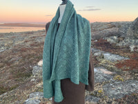 Qiviut Lace Scarf - Blue-green